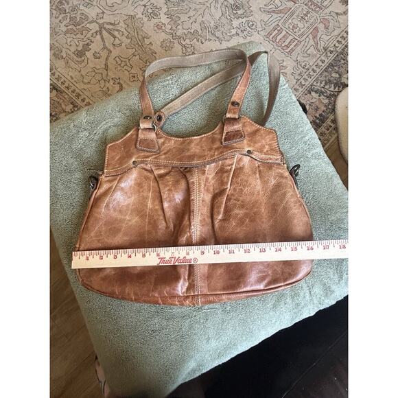 PATRICIA NASH Napoli Shoulder Bag Pleated Tan Leather Purse Hand Bag Preloved - Picture 7 of 16